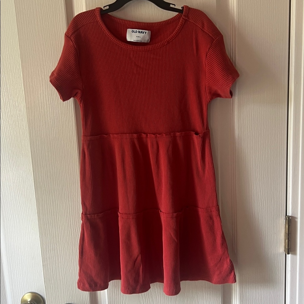 Old Navy Orange Ribbed Dress